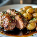 Irresistible Balsamic Glazed Pork Tenderloin with Savory Baby Potatoes