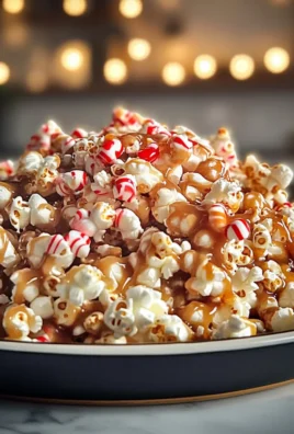 Irresistible Creamy Caramel Peppermint Popcorn Crunch Mix Recipe