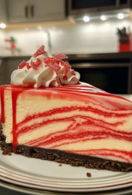 Irresistible Red & White Swirl Peppermint Cheesecake Bliss