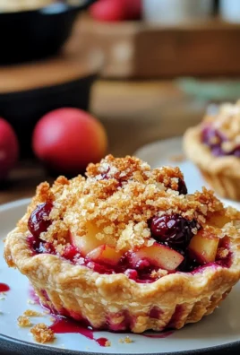 Irresistible Spiced Cranberry Apple Crumble Mini Pies Recipe