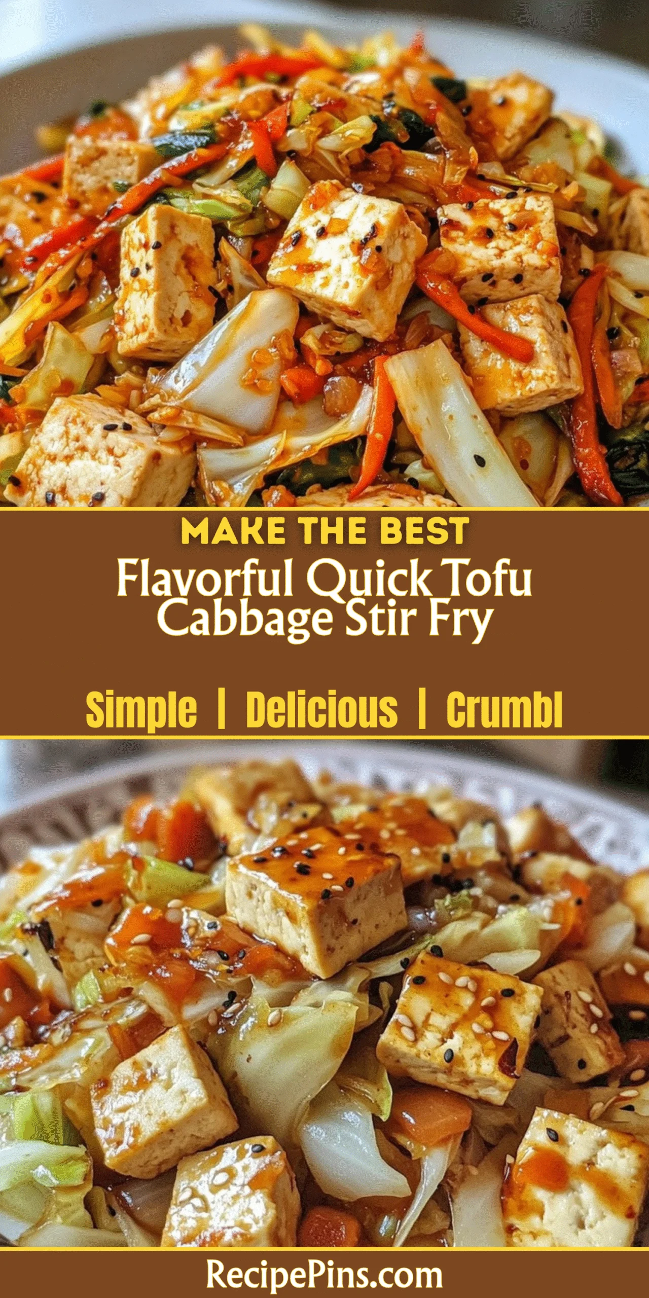 Flavorful Quick Tofu Cabbage Stir Fry