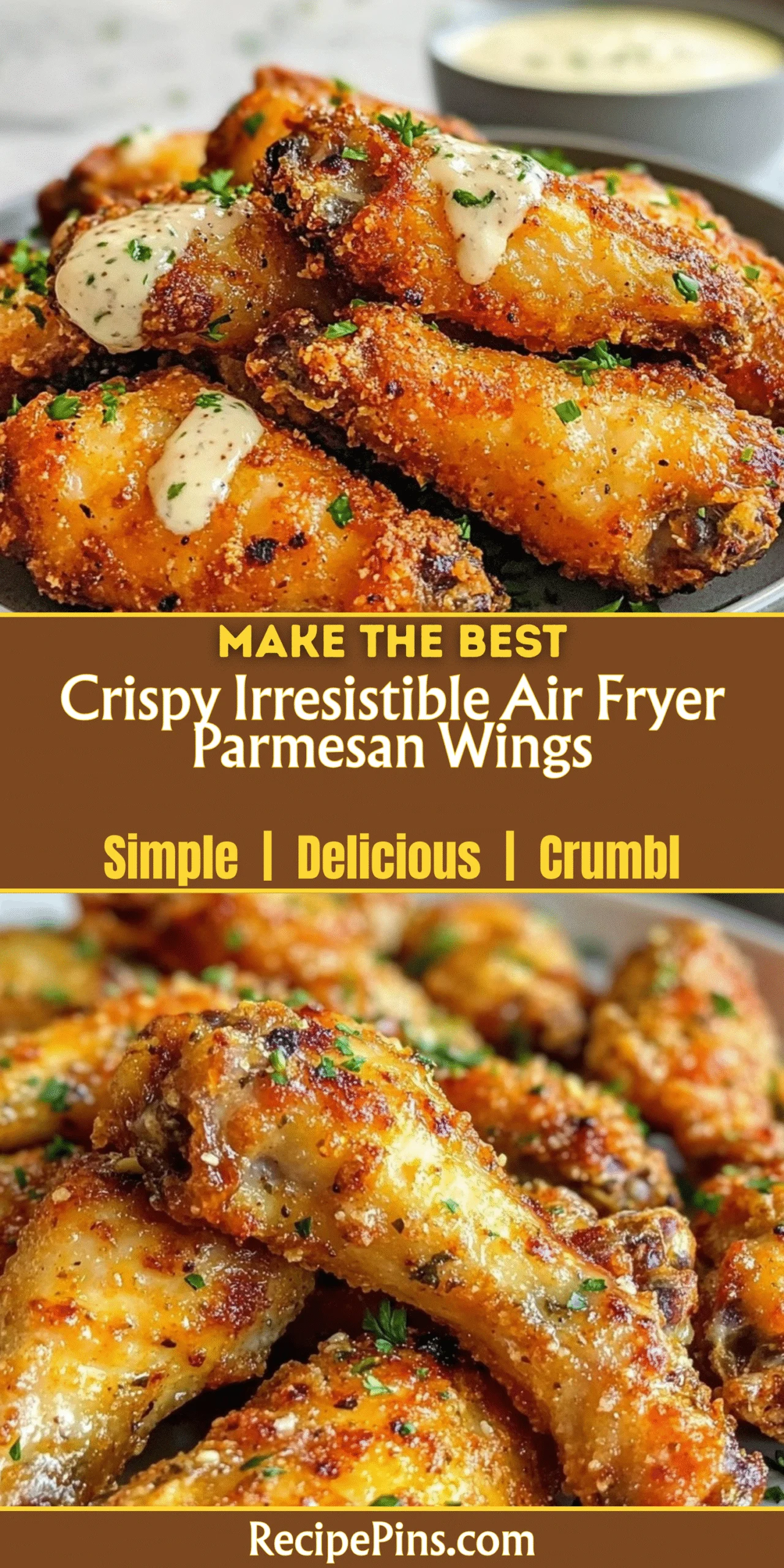 Crispy Irresistible Air Fryer Parmesan Wings